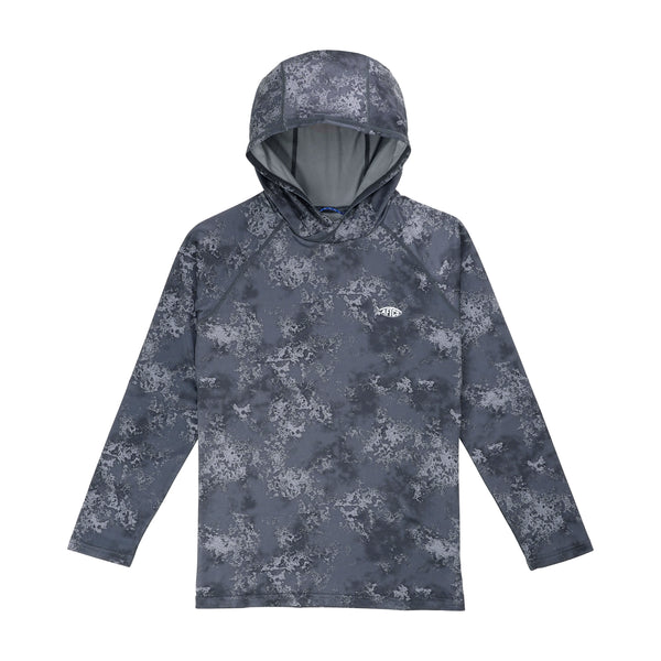 Youth Tactical Camo Hooded LS Performance Shirt