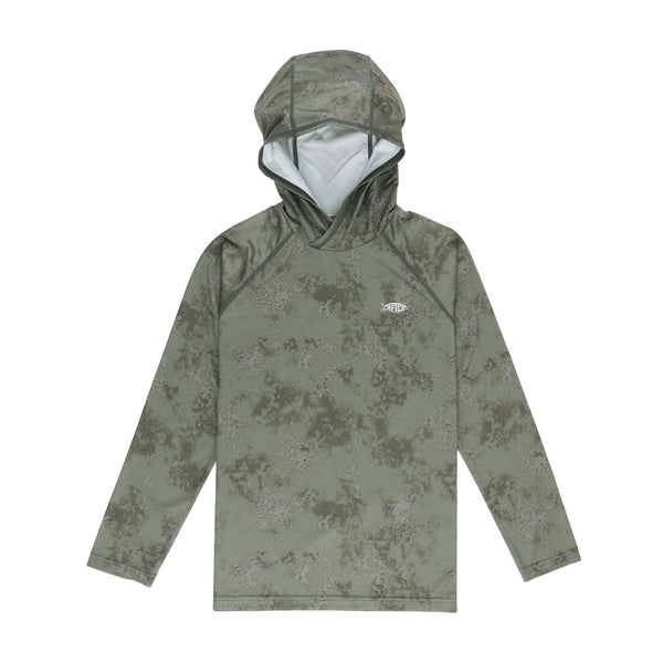 Youth Tactical Camo Hooded LS Performance