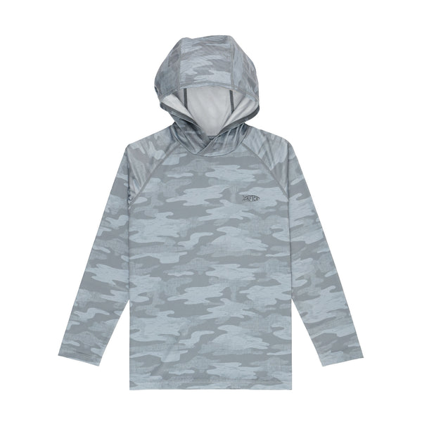 Youth Tactical Camo Hooded LS Performance Shirt