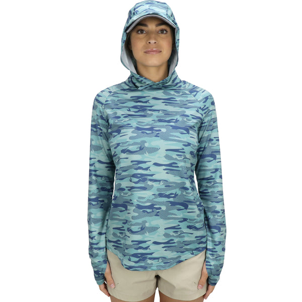 Women's Tactical Camo  Hooded LS Performance Shirt